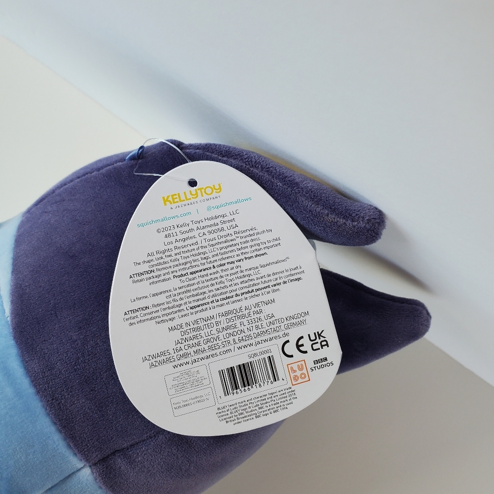BLUEY HugMees Blue Dog Cartoon Character Original Squishmallow by Kelly Toy - Picture 5 of 9